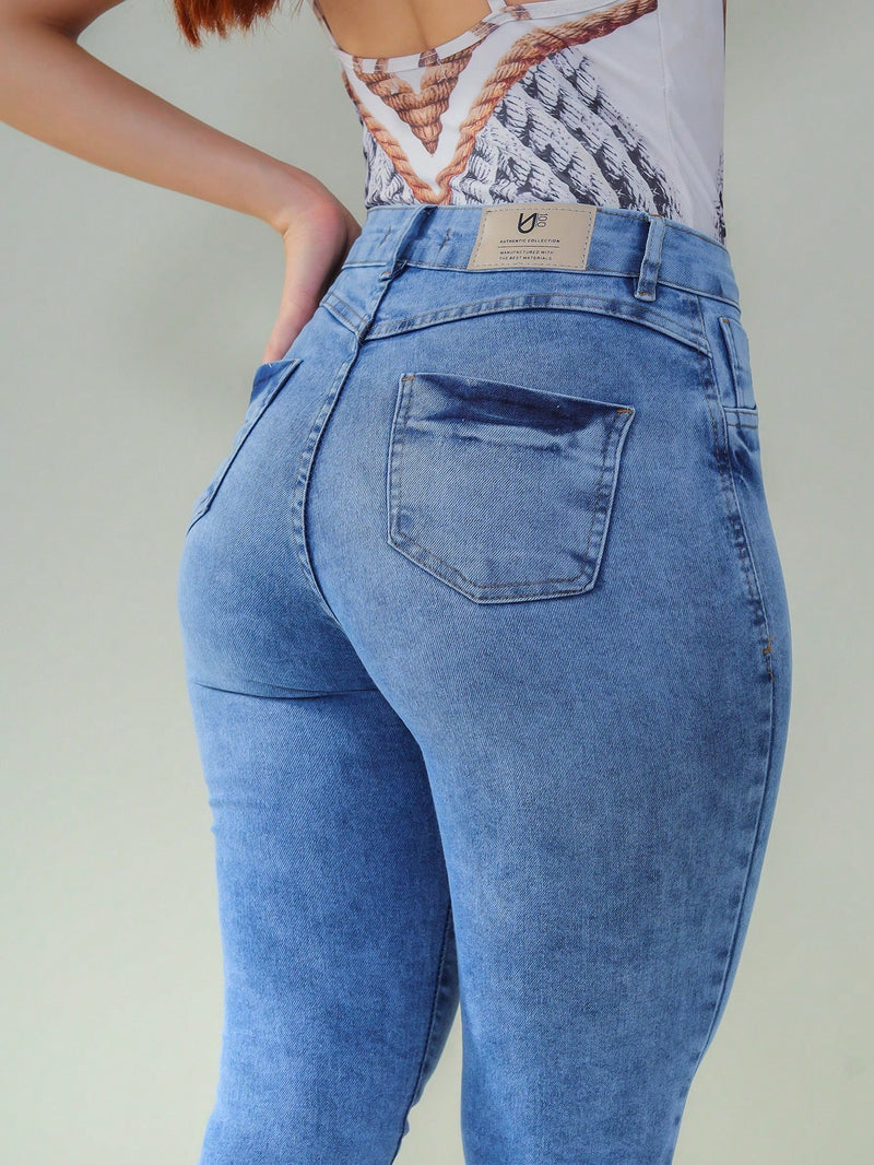 Calça Jeans  SKINY Marmorizada Linha Premium