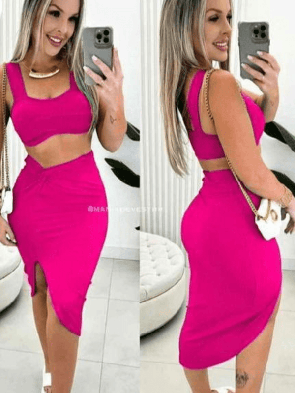 Conjunto Verão Cropped & Saia Trend