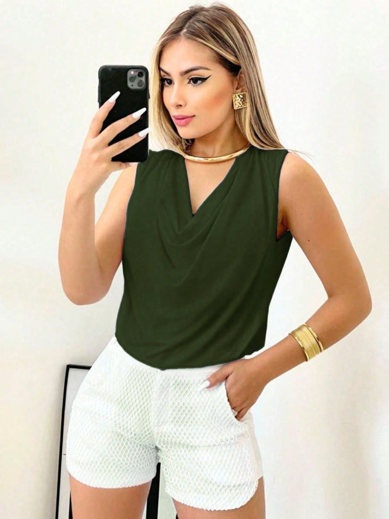 Blusa Regata Gola Boba Manga Elegante