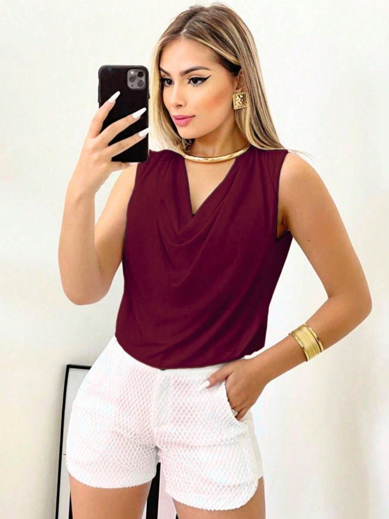 Blusa Regata Gola Boba Manga Elegante