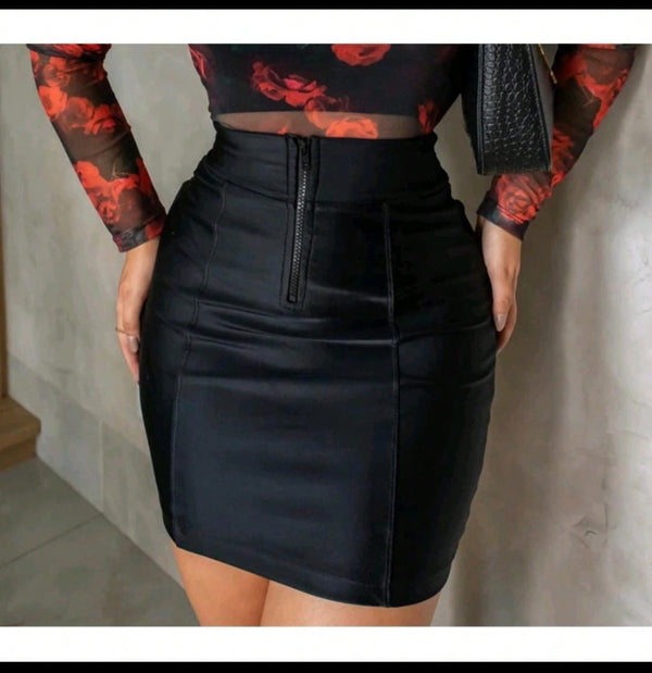 Saia Zíper Elástica Glam