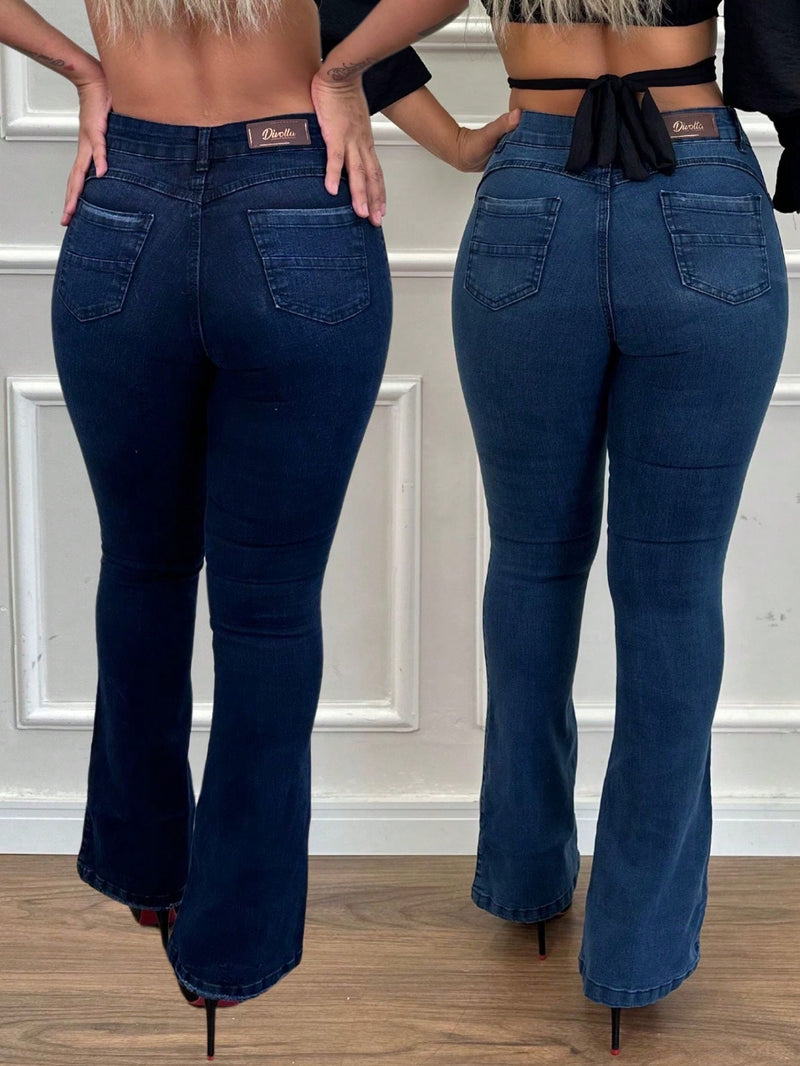kit 2 Calças Jeans Femininas Flare